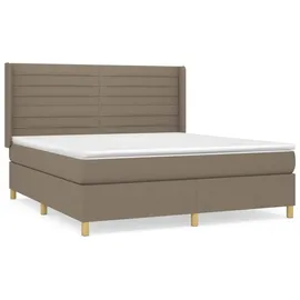 vidaXL Boxspringbett 180 x 200 cm Taupe