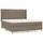 vidaXL Boxspringbett 180 x 200 cm Taupe