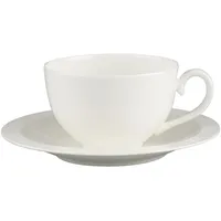 Villeroy & Boch Cappuccinotasse mit Untertasse 0,31 l Weiß 1
