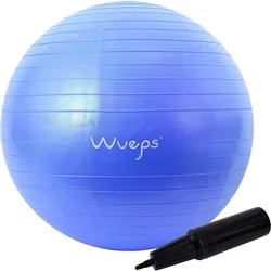 Pilates- und Yogaball - 75cm Blau - inklusive Aufblasvorrichtung 75 CM