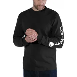 CARHARTT Logo Langarmshirt schwarz L