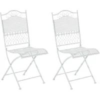 CLP 2er Set Eisen-Gartenstühle Kiran I Klappstühle mit edlen