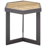 Zebra Technologies Zebra Sixx Beistelltisch 40x35cm Aluminium/Teak Dunkelgrau