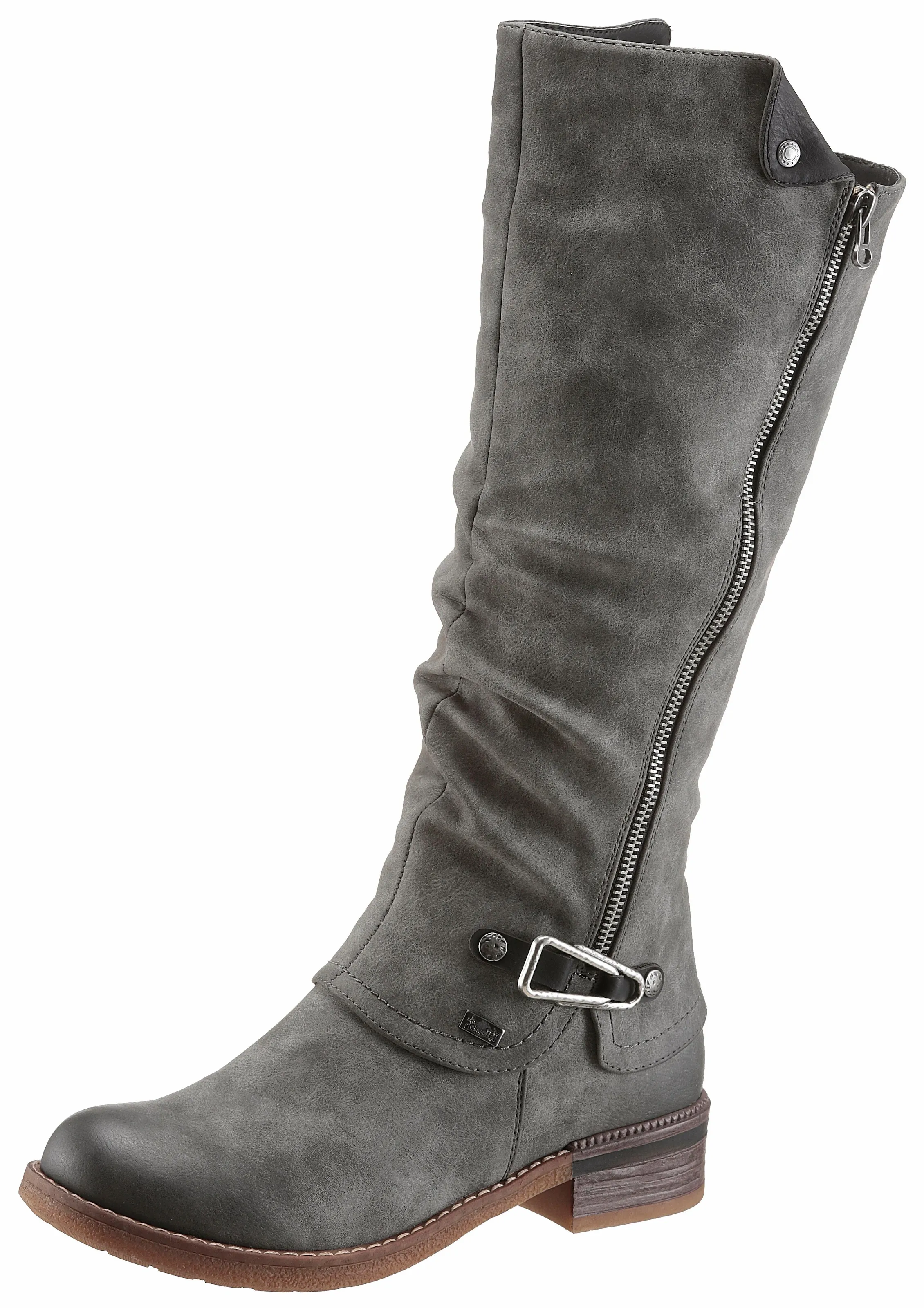 Winterstiefel, Langschaftstiefel, Warmfutter, mit  TEX Membran, Gr. 42, grau, Stiefel, 226379-42