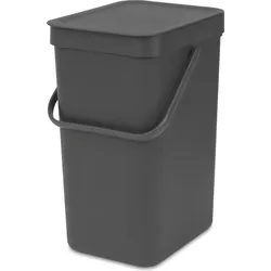 Sort & Go Korb zur Abfalltrennung 12 l grau