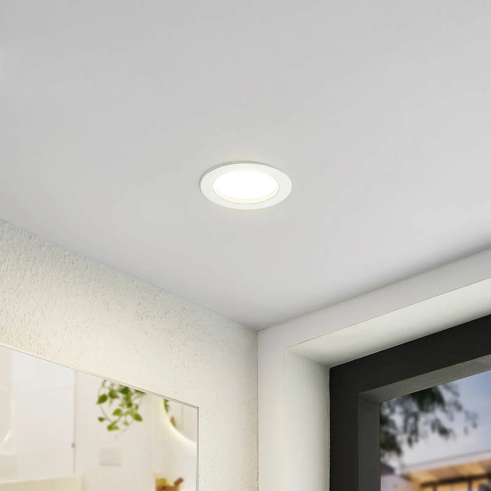 Arcchio LED-Einbauleuchte Milaine, weiß, dimmbar, 10er-Set Milaine Arcchio, dimmbar, weiß / opal, für Badezimmer, Kunststoff, Modern - 10.3 cm - 10.3 cm - 5.8 cm