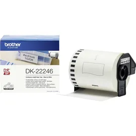 Brother Endlosetiketten DK-22246 Schwarz auf Weiß 103 mm x 30,48 m