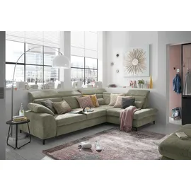Set One by Musterring Ecksofa »SO 3400 Sitzhöhe 47cm oder 49cm, Sitztiefe verstellbar, B/T 317/220 cm« Kaltschaumpolsterung, Flachgewebe, whlw. mit Funktionen, Sitzhöhe 47