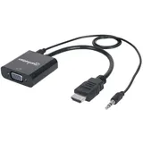 Manhattan HDMI Konverter, HDMI-Stecker auf VGA-Buchse, mit Audio