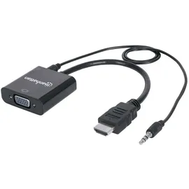 Manhattan HDMI Konverter, HDMI-Stecker auf VGA-Buchse, mit Audio