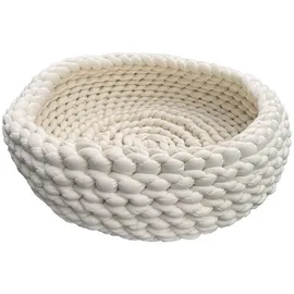 Aumüller Katzenkorb Grobstrick - Kuschelhöhle für Katzen, Beige