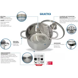 ELO Galactica Topf-Set 5-tlg. Kochtopf + Kasserolle + Glasdeckel