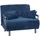 MCW Schlafsessel MCW-K29 Cord 190 x 100 cm Blau mit Kissen