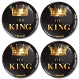 SkinoEu Aufkleber Autoaufkleber für Radkappen Nabenkappen Nabendeckel Radnabendeckel Rad-Aufkleber 60mm The King Krone A 4860