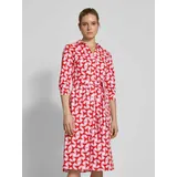 More & More Knielanges Kleid mit Bindegürtel, Rot, 44