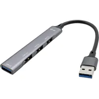iTEC i-tec USB-Hub, 3x USB-A 2.0, 1x USB-A 3.0, USB-A 3.0 [Stecker] (U3HUBMETALMINI4)