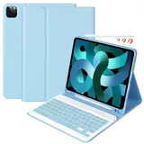 Tastatur für iPad Air 5 2022/iPad Air 4/iPad Air 11 Zoll/iPad 11 2022/2021/2020/2018, Hülle für iPad 10.9 mit italienischer Bluetooth-Tastatur, kabellos, abnehmbare Tastatur und Stiftschlitz