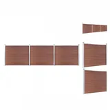 Sichtschutzzaun Element Set 526 x 146 cm braun