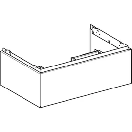 Geberit Waschtischunterschrank 1 Schublade 74 x 26,6 x 47 cm Schwarz