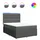 vidaXL Boxspringbett 140 x 200 cm Dunkelgrau