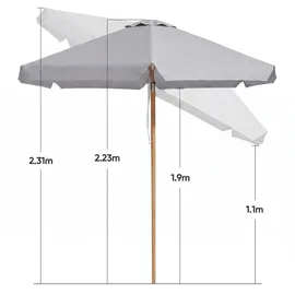 Sekey Balkonschirm Ø 200 cm Grau