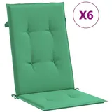 vidaXL Gartenstuhlauflagen 6 Stk. Grün 120x50x3cm Stoff