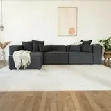 Home Deluxe VERONA Modulsofa Ecksofa anthrazit