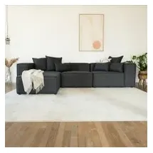 Home Deluxe VERONA Modulsofa Ecksofa anthrazit