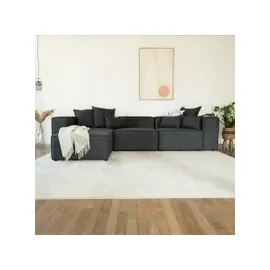 Home Deluxe VERONA Modulsofa Ecksofa anthrazit