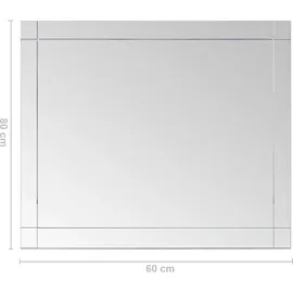 vidaXL Wandspiegel 80x60 cm Glas
