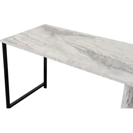 HANAH Home Zeitgemäßer und praktischer Schreibtisch, Freesia, Schwarz, 240 x 74 x 60 | 100% melaminbeschichtete Spanplatte | perfekt für modernes Homeoffice & Arbeitszimmer, Elegantes & funktionales Design