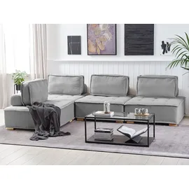 Beliani Modul Ecksofa 300 x 200 cm Grau