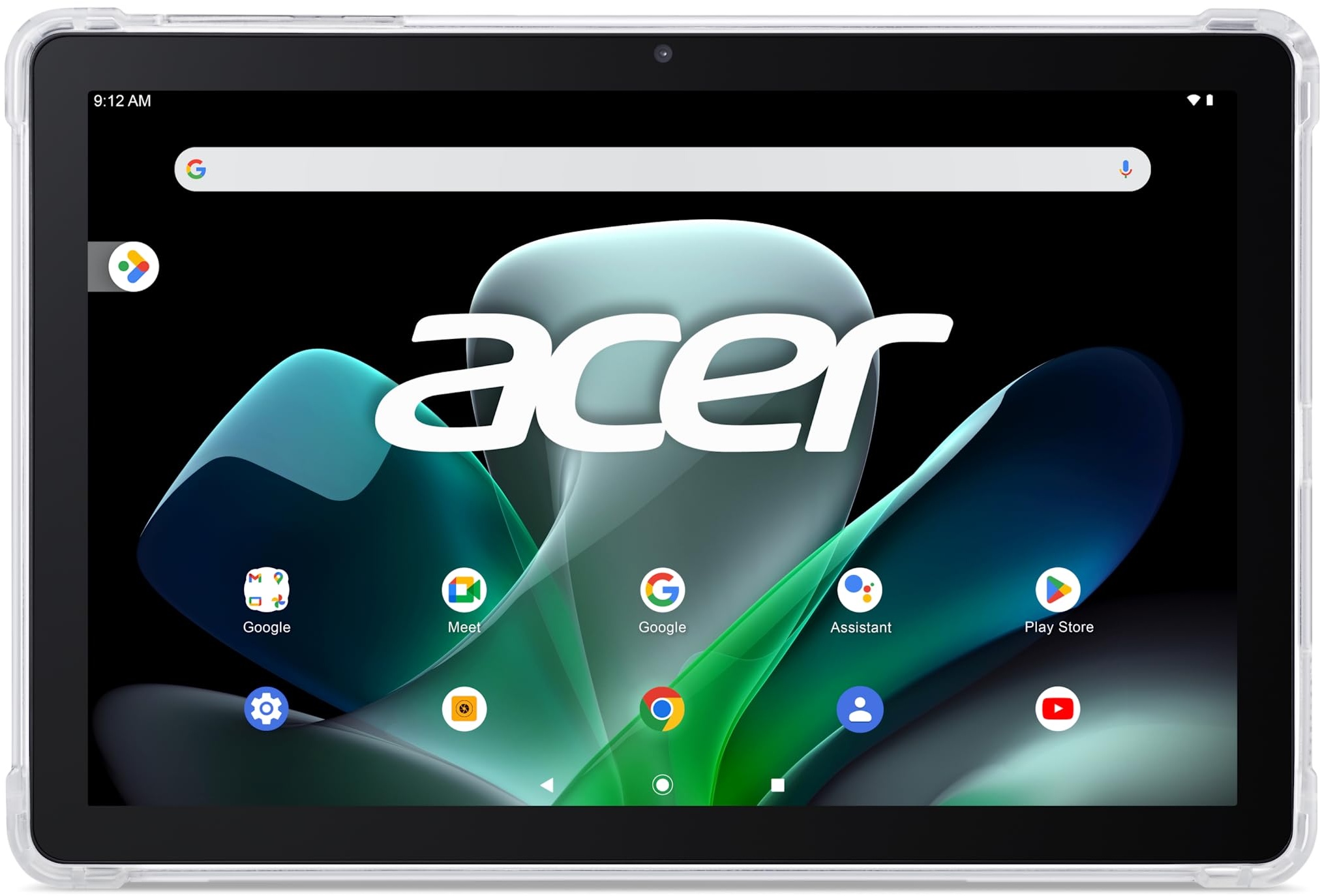 Acer Iconia Tab M10 Tablet 10 Zoll WUXGA (1920 x 1200, ‎MediaTek Kompanio 500, 4 GB RAM, 64 GB, Bluetooth, USB-C, Wi-Fi, MicroSD, Audio, Front- und Rückkamera, Android 12), silberfarben + Hülle
