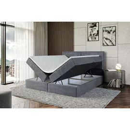 altdecor BOXBETT mit Matratze und Lattenrost, - AURA - 160x200 - H4 - Dunkelgrau
