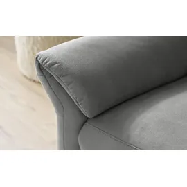 Wohnwert Trapezsofa Mikrofaser 3-Sitzer Grau