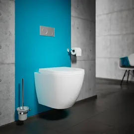Treos 810 Wand-WC mit WC-Sitz Weiß spülrandlos