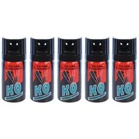 5 Stück Pfefferspray im Set K.O. Spray 007 40ml CS-Gas, Reizgas