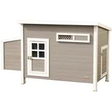 Kerbl Hühnerstall Barney 137 x 73 x 83 cm grau und weiß
