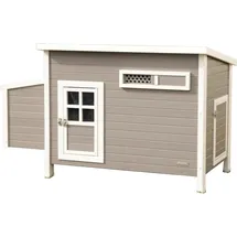 Kerbl Hühnerstall Barney 137 x 73 x 83 cm grau und weiß