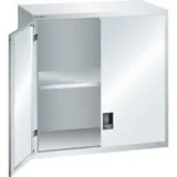 Aufsatz-Flügeltürschrank für LISTA Schubladenschrank, HxBxT 1.000 x 1.023 x 725 mm, lichtgrau