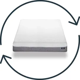 sleezzz Viskoelastik-Matratze Sleezzz Premium 140 x 200 cm, Höhe 20 cm, Härtegrad H2/H3, mit Wendegriffen + Sleezzz® Cool Kühl-Effekt Kissen