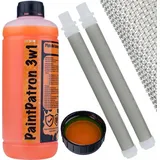 OEM Wartungs- und Reinigungsflüssigkeit für Farbspritzgeräte 1 l + 2 Stück Fingerfilter 60 Mesh