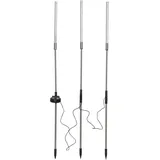 Star Trading Wegeleuchte Edelstahl 83,0 cm 3er Set silber
