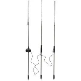 Star Trading Wegeleuchte Edelstahl 83,0 cm 3er Set silber