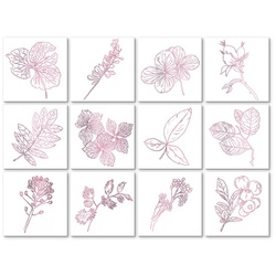 K&L Wall Art Fliesenaufkleber »Vintage floral«, selbstklebend