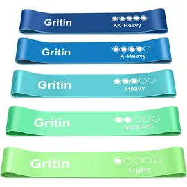 Gritin Fitnessbänder Set 5er Schwarz