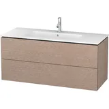 Duravit L-Cube Waschtischunterbau wandhängend für 233612, 236112 1220 x 481 x 550 mm Eiche Kaschmir Echtholzfurnier matt LC624301111