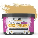 SEEBAUER diy Silikonharz-Fassadenfarbe Beige 2,5L für Außen (No. 400 Banana Split) Selbstreinigende Fassadenfarbe mit Lotuseffekt - Geeignet für Putz, Mauerwerk und Beton