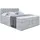 altdecor Boxspringbett mit Matratze, Topper, Polsterbett mit, Bettkasten BOXI8 KING - 140x200 - Grau Monolith