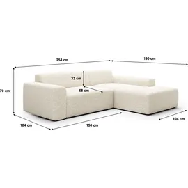 petits-meubles Eckcouch 3-Sitzer Beige